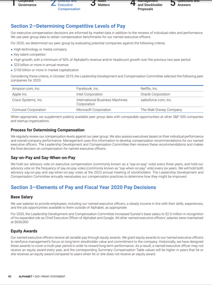 SEC filing. This is the mandatory disclosure regarding executive compensation. Answer each