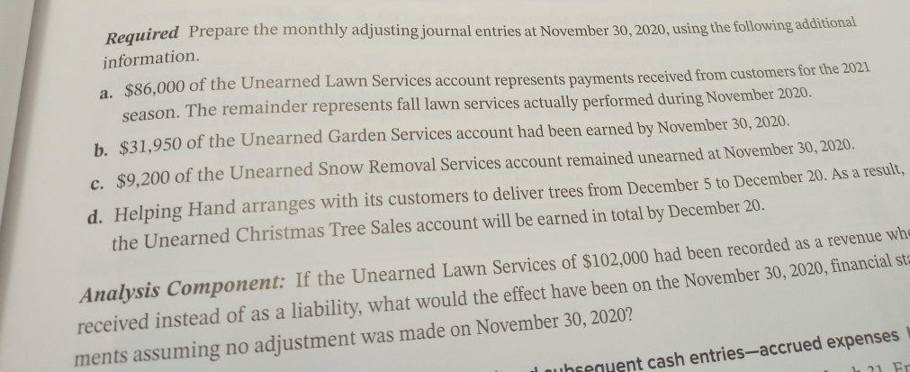 revenues LO4 Helping Hand Outdoor Services pre-sells yard maintenance packages for the