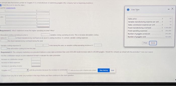 the con GU Startin Cowing For the Year En December Dube 1