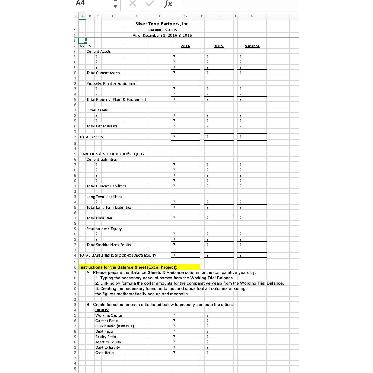 c Silver Tone Partners, Inc. BALANCE SHEETS As of December 31 2016