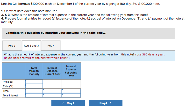 is the amount of interest expense in the current year and the