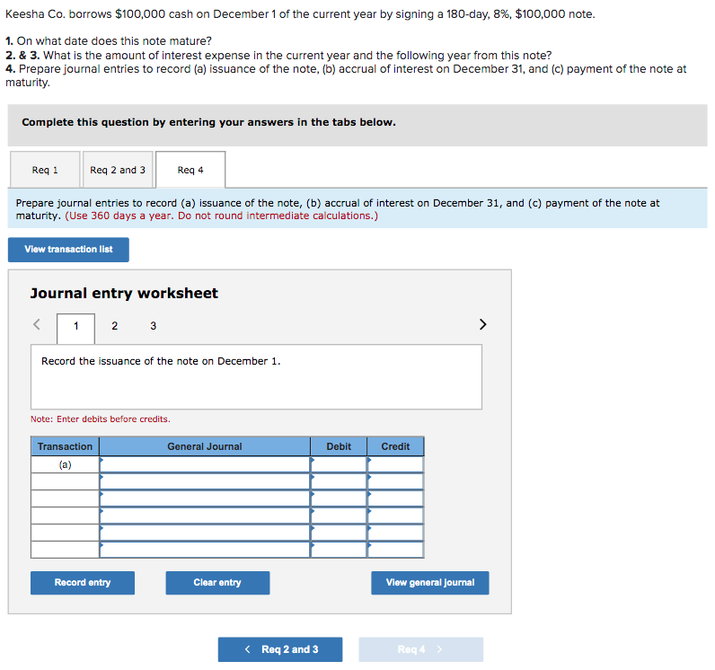 following year from this note? 4. Prepare journal entries to record (a)