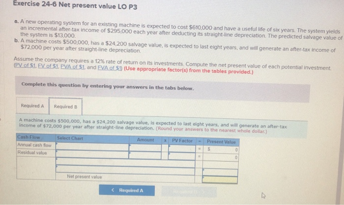 system for an existing machine is expected to cost $610,000 and have