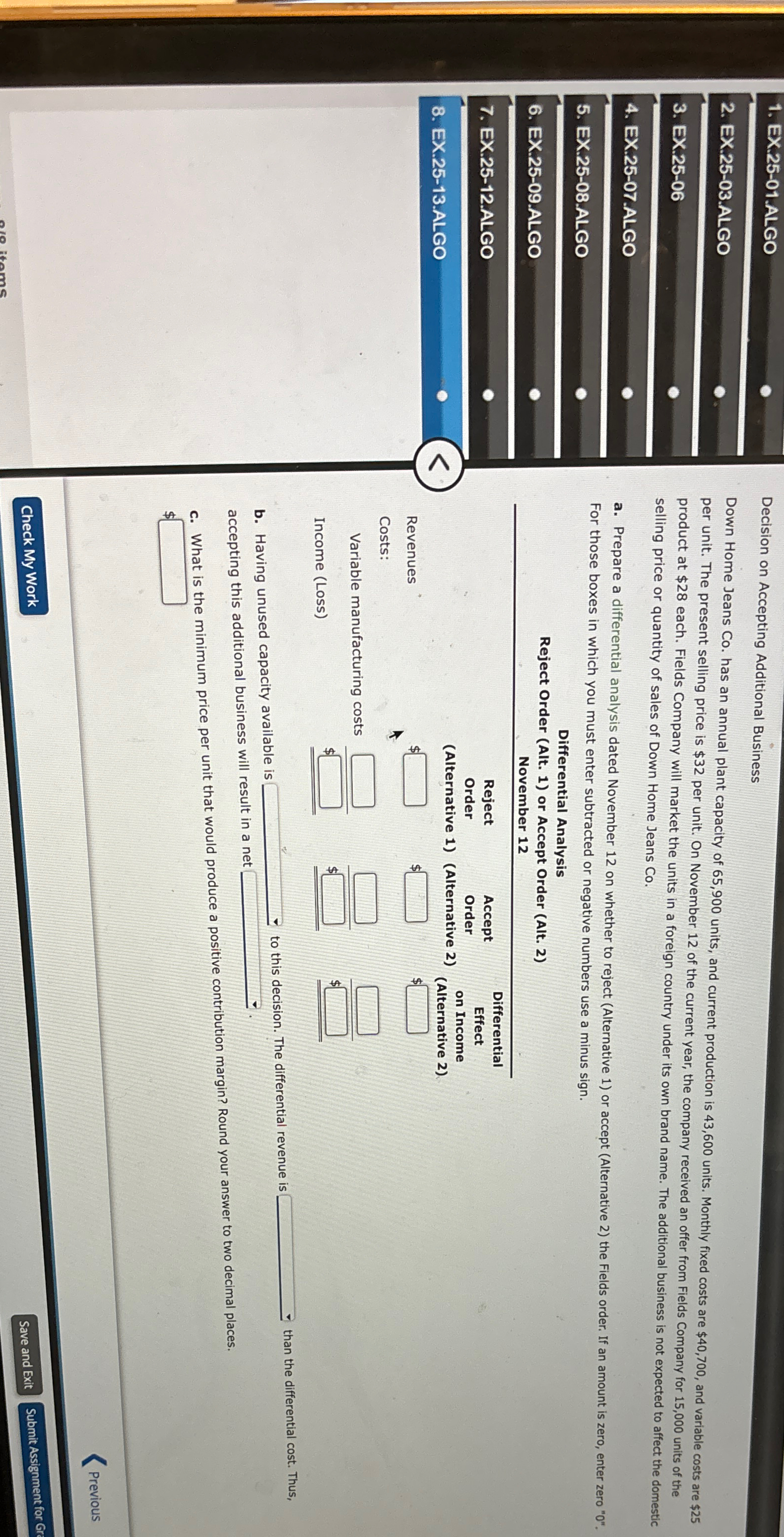  EX.25-01.ALGO Decision on Accepting Additional Business EX.25-03.ALGO EX.25-06 EX.25-07.ALGO EX.25-08.ALGO EX.25-09.ALGO