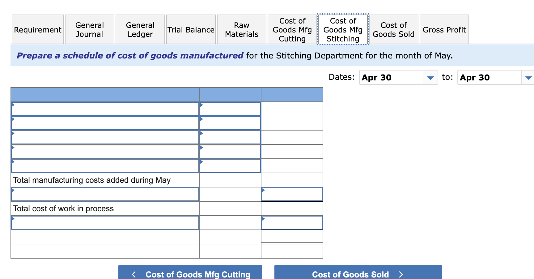 May. General Ledger tab - One of the advantages of general ledger