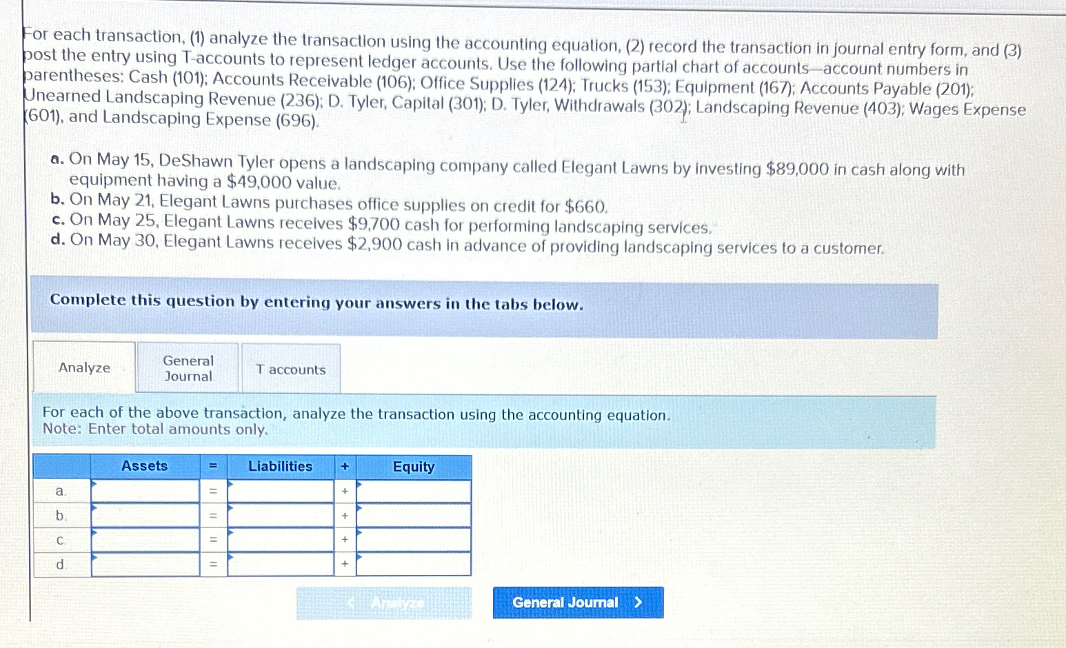  \table[[Accounts Receivable,106,S. Rey, Withdrawals,302],[Computer Supplies,126,Computer Services Revenue,493],[Prepaid Insurance,128,Wages Expense,623],[Prepaid Rent,131,Advertising Expense,655],[office