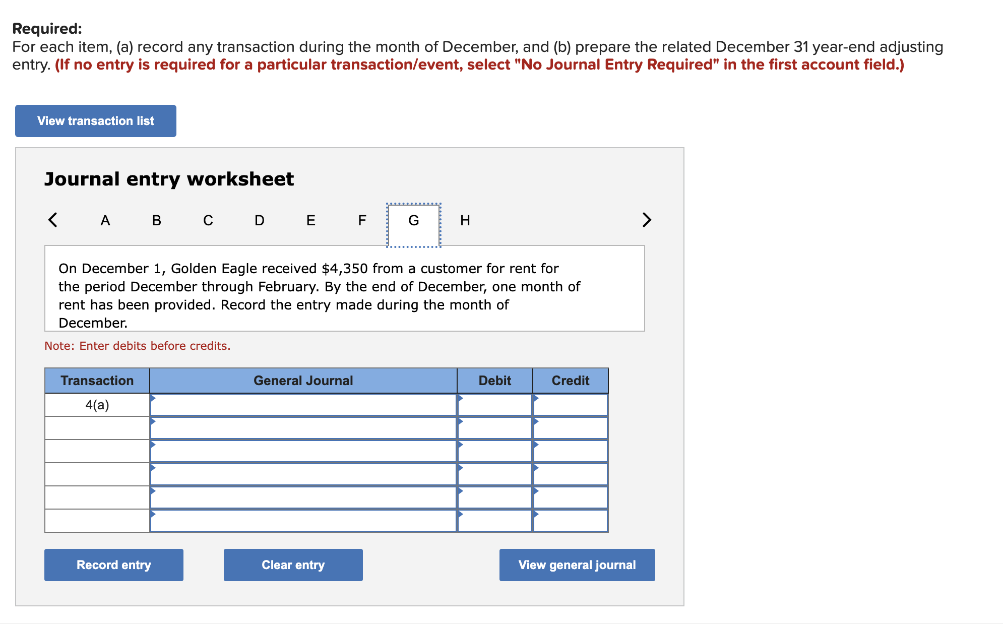 made in December. Insurance expired in December is $1,950. Record the entry