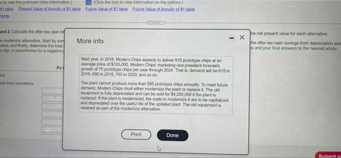  to view the prototype chips information) Click the icon to view