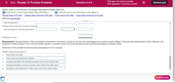 More info he not present value for each alternative the after-tax cash