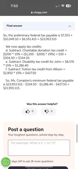 personal use of employer's car. This is 2% of car cost per