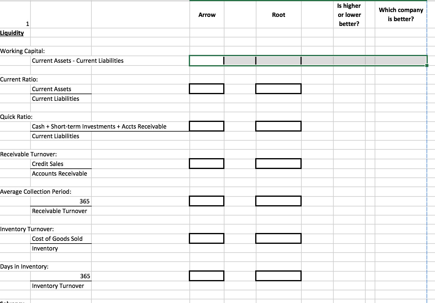 Need help finishing the excel document please !! (: (provided screenshots of