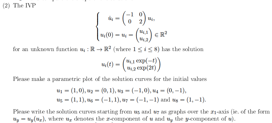 Visualization of Ordinary Differential Equations (numerical methods not computerized) (2) The IVP