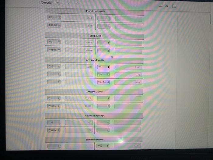 During July the following transactions were completed, July 1 1 3 5