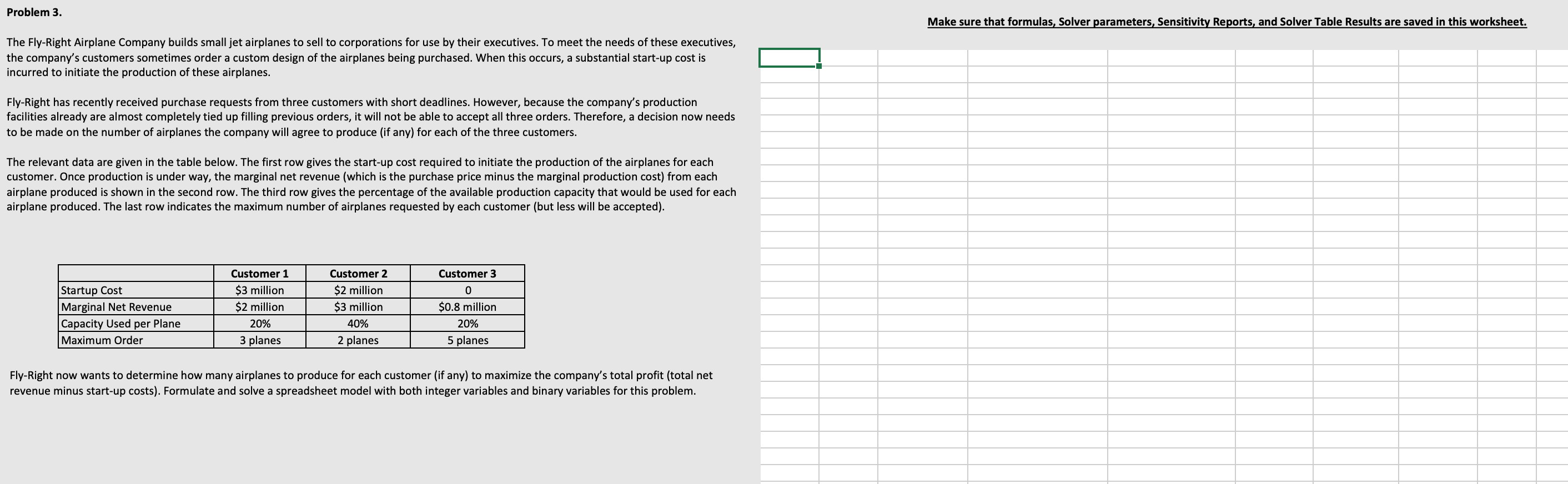 Location Problem in California Manufacturing Co. case from Section 7.1 where management