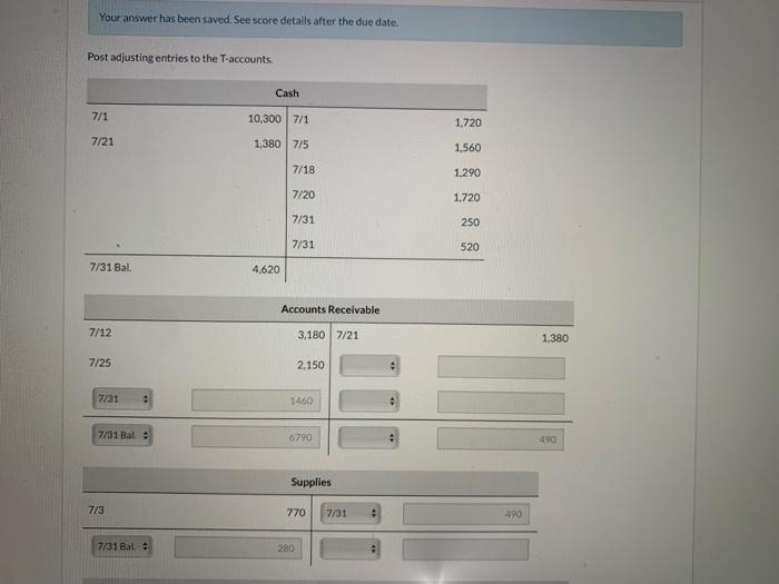 owed on truck and $ 430 on amount owed on cleaning supplies.