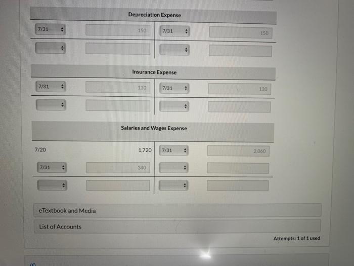performed. Paid $ 250 for maintenance of the truck during month. 20