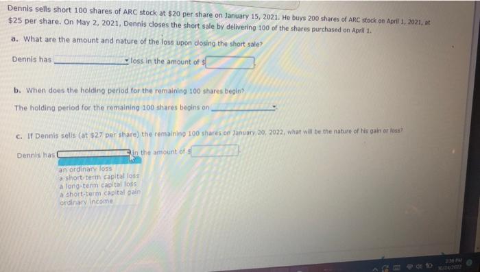  In June 2022, Sue exchanges a sport-utility vehicle (adjusted basis of