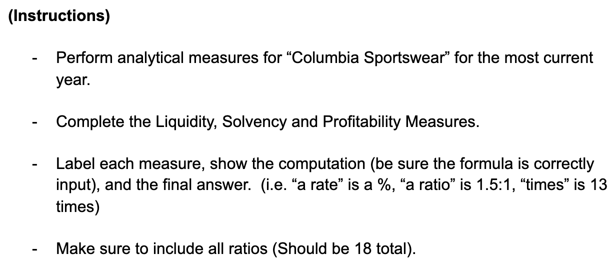 I would love some help with this analytical measure!! (Below is any