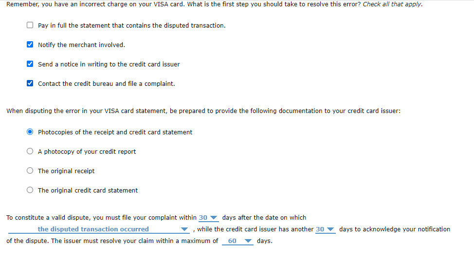 the error was mailed you 3rd and fourth have option similar to