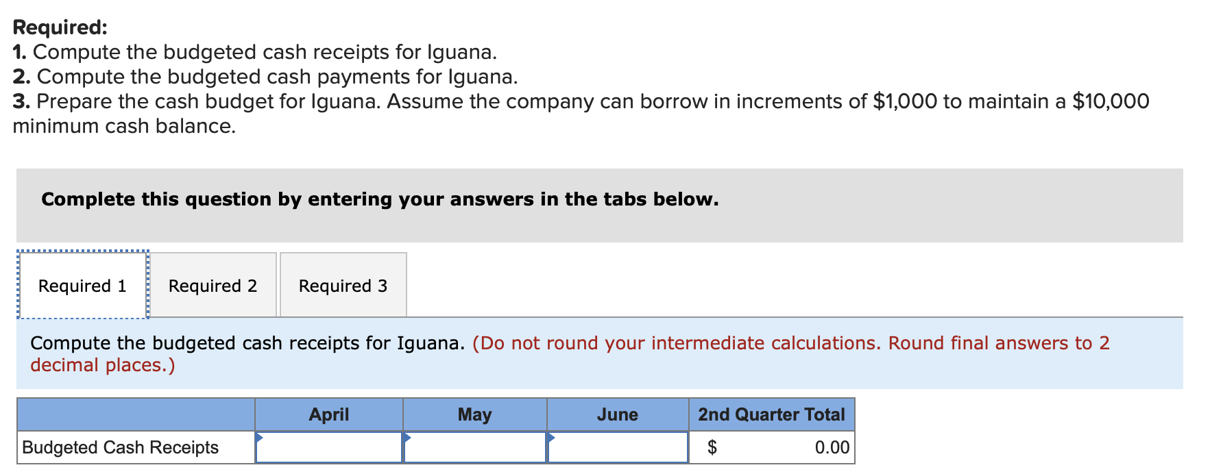 Iguana has the following inventory policies: Ending finished goods inventory should be