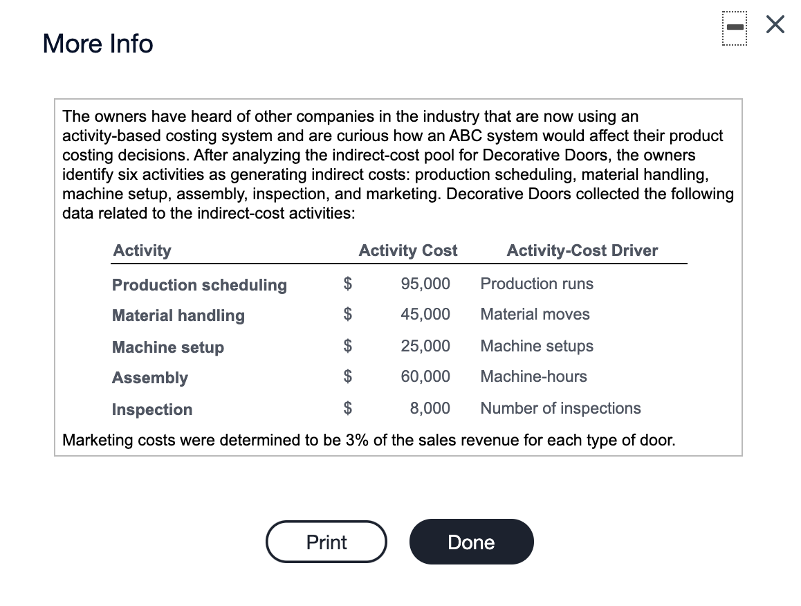 simple costing system has two direct-cost categories (materials and labor) and one