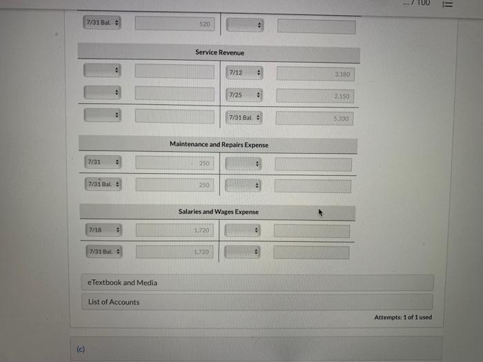 1 Purchased used truck for $6,880, paying $ 1,720 cash and the
