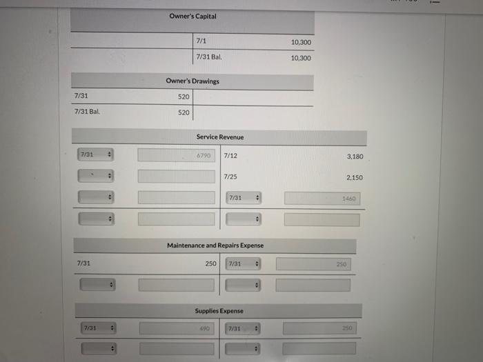cleaning supplies. 20 Paid $ 1,720 cash for employee salaries. 21 Collected