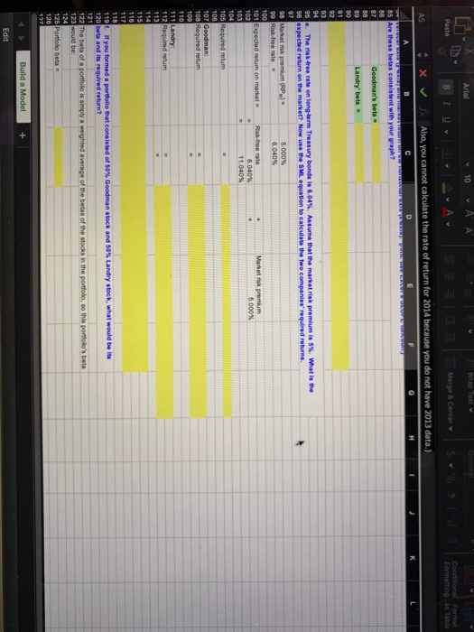 for 2014 because you do not have 2013 data.) D F G