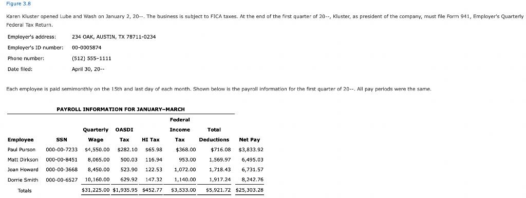 This is all the information that I have straight from homework assignment.