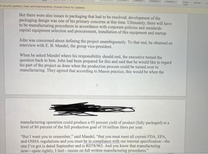 on the case provided please! this is the only infornayion that was