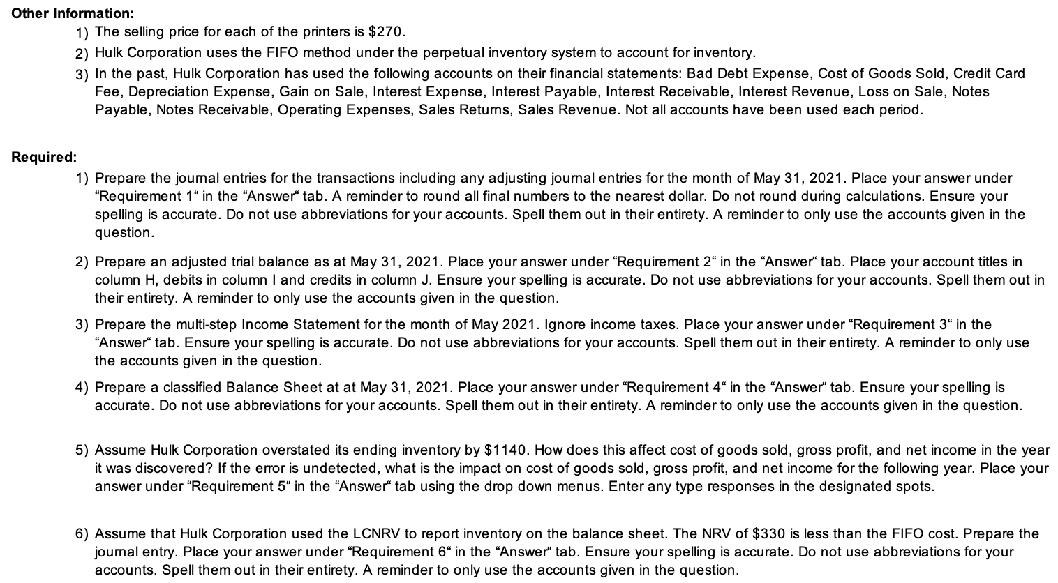 is a small private corporation that sells desktop printers to local businesses