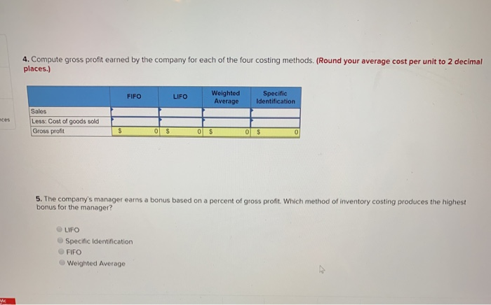 Activities Jan. 1 Beginning inventory Feb. 1e Purchase Mar. 13 Purchase Mar.