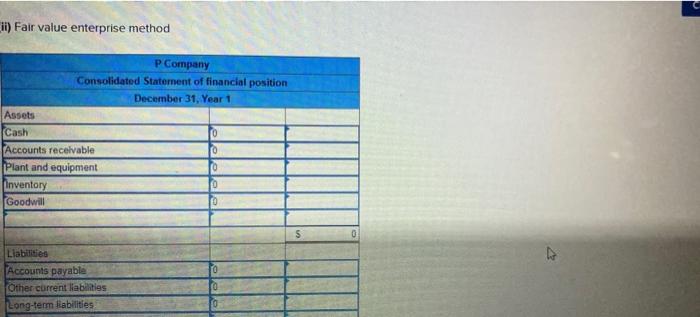 amount for goodwil was $200.000 at the end of Years 4 and
