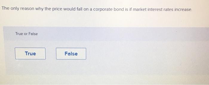  The only reason why the price would fall on a corporate