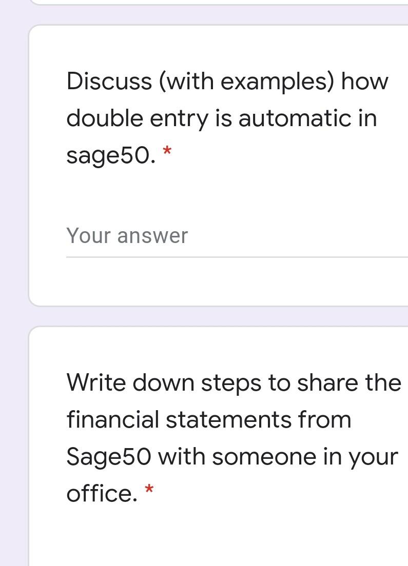 plz answer both questions Discuss (with examples) how double entry is