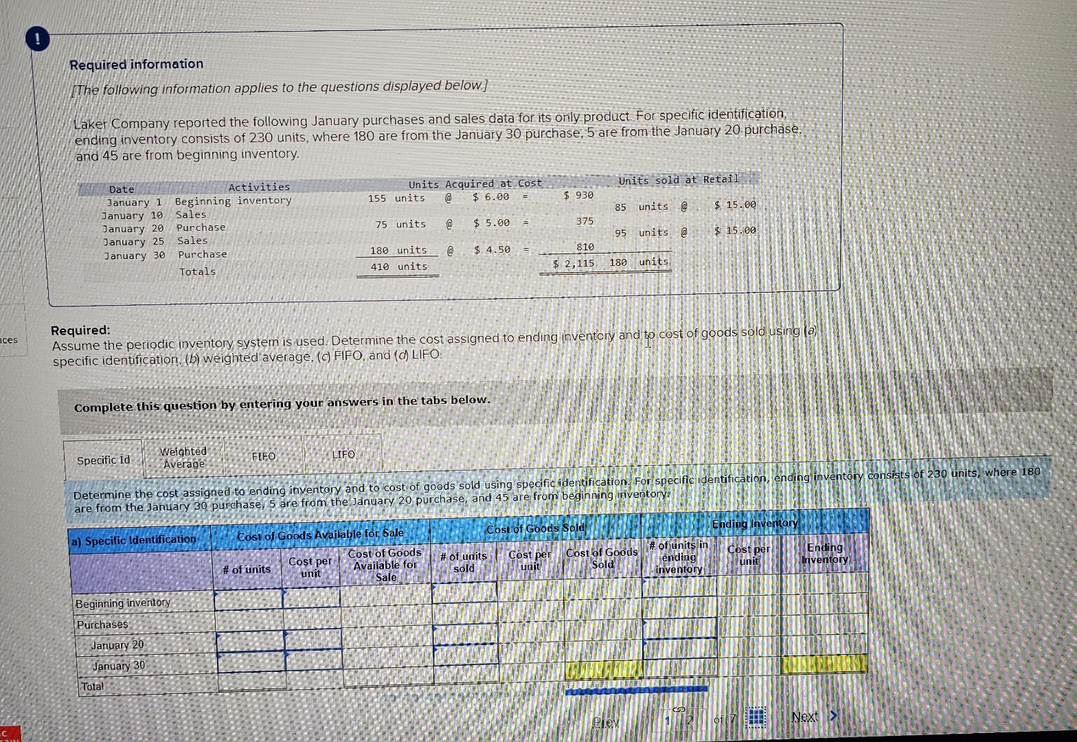  Ch 5HW(i) 1 Required information [The following information applies to the