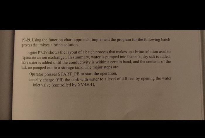  i need the ladder diagram and function chart P7-29. Using the
