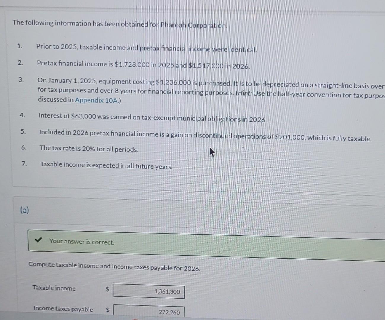 please show the calculation for (C) The following information has been