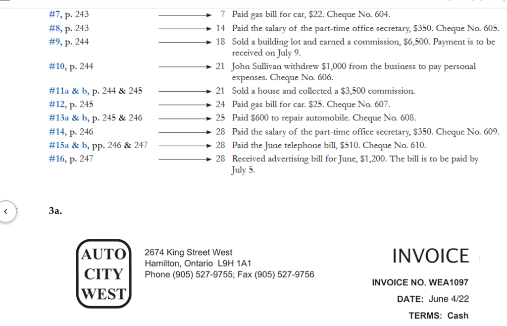 see how the ending June balances in the ledger are used to