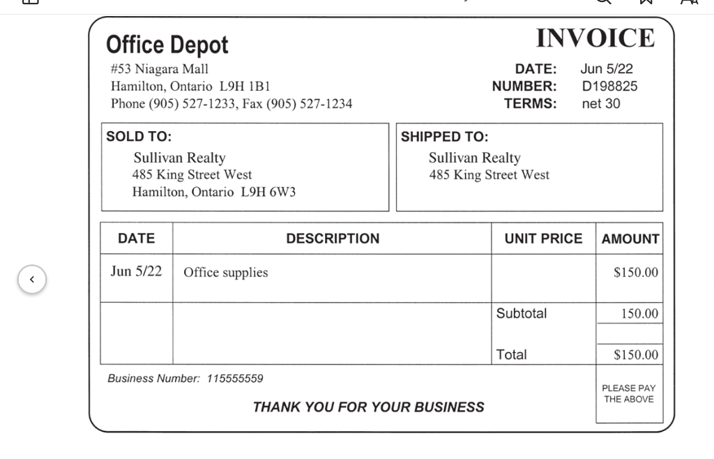 of June. Note that facsimile documents have been provided to illustrate these
