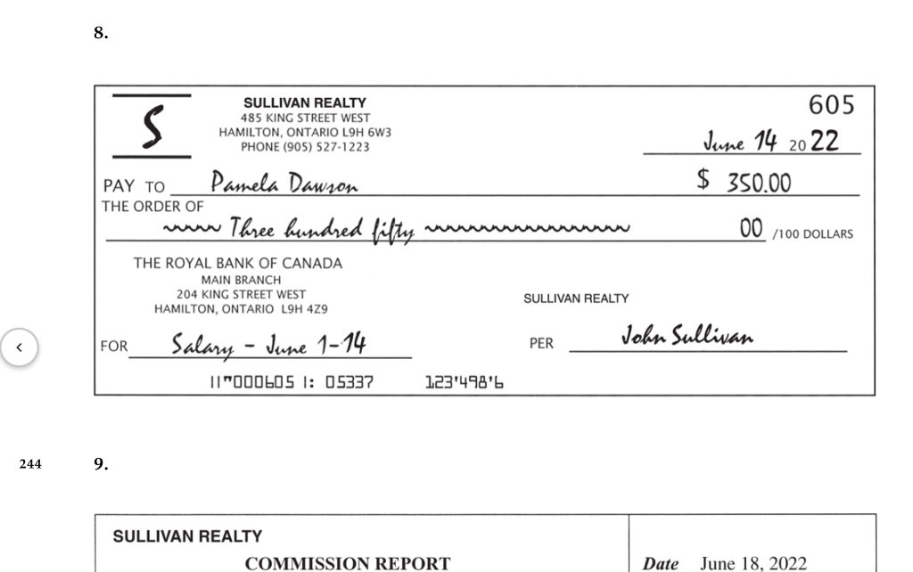 advance, $3,000, cheque No. 601. 3 Sullivan Realty Chart of Accounts Assets