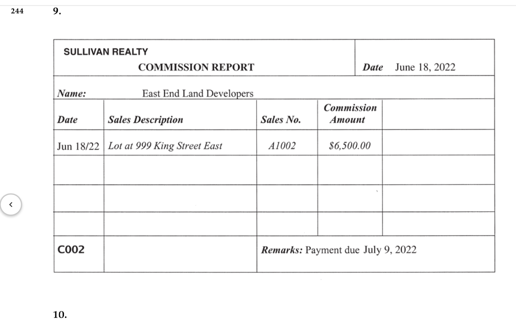 Revenue 111 Cash 411 Commissions Earned 112 Accounts Receivable 114 Prepaid Rent