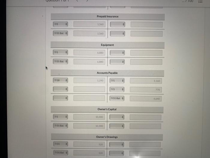 1 1 3 5 12 18 Owner invested $ 10,300 cash in