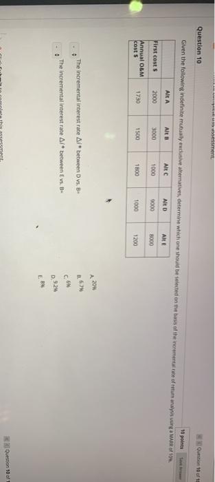 if any, should be chosen? F. Alternative 1 2.90 H. $364.987 $233,230