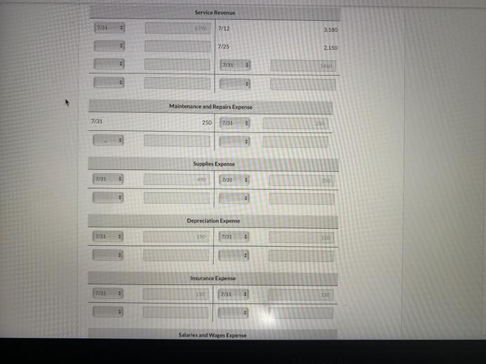 cleaning supplies. Paid $ 1.720 cash for employee salaries. Collected $ 1,380