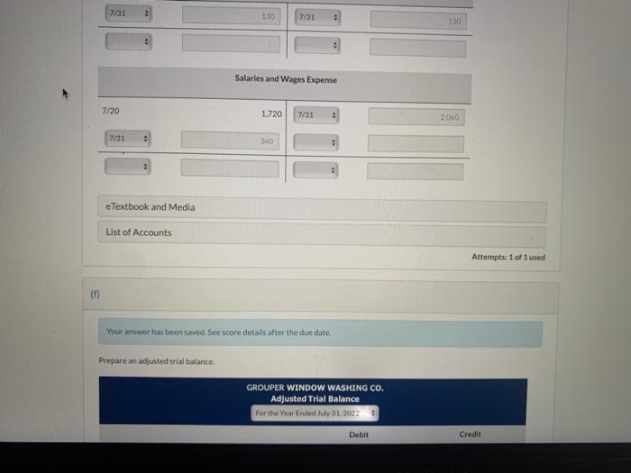 cash from customers billed on July 12. Billed customers $ 2.150 for