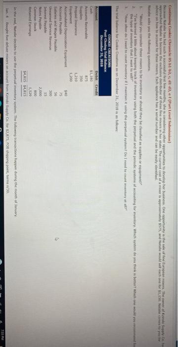  Continuing Cookie Chronicles (Part Level Submission) Datahadh a first few month,