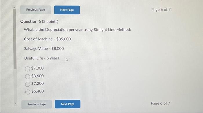  What is the Depreciation per year using Straight Line Method: Cost