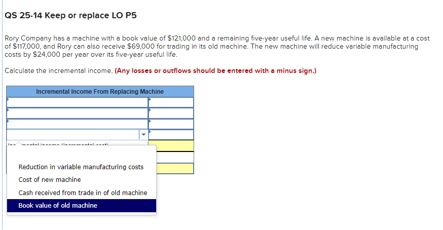  QS 25-14 Keep or replace LO P5 Rory Company has a