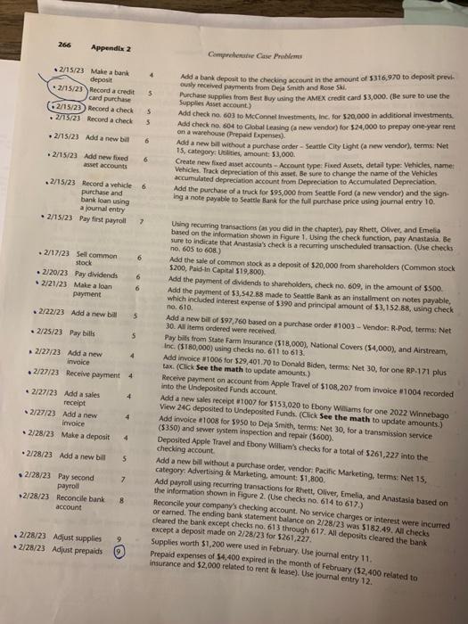 of Case 6 Comprehensive prop cuse 6, which begins in Chapter 3,